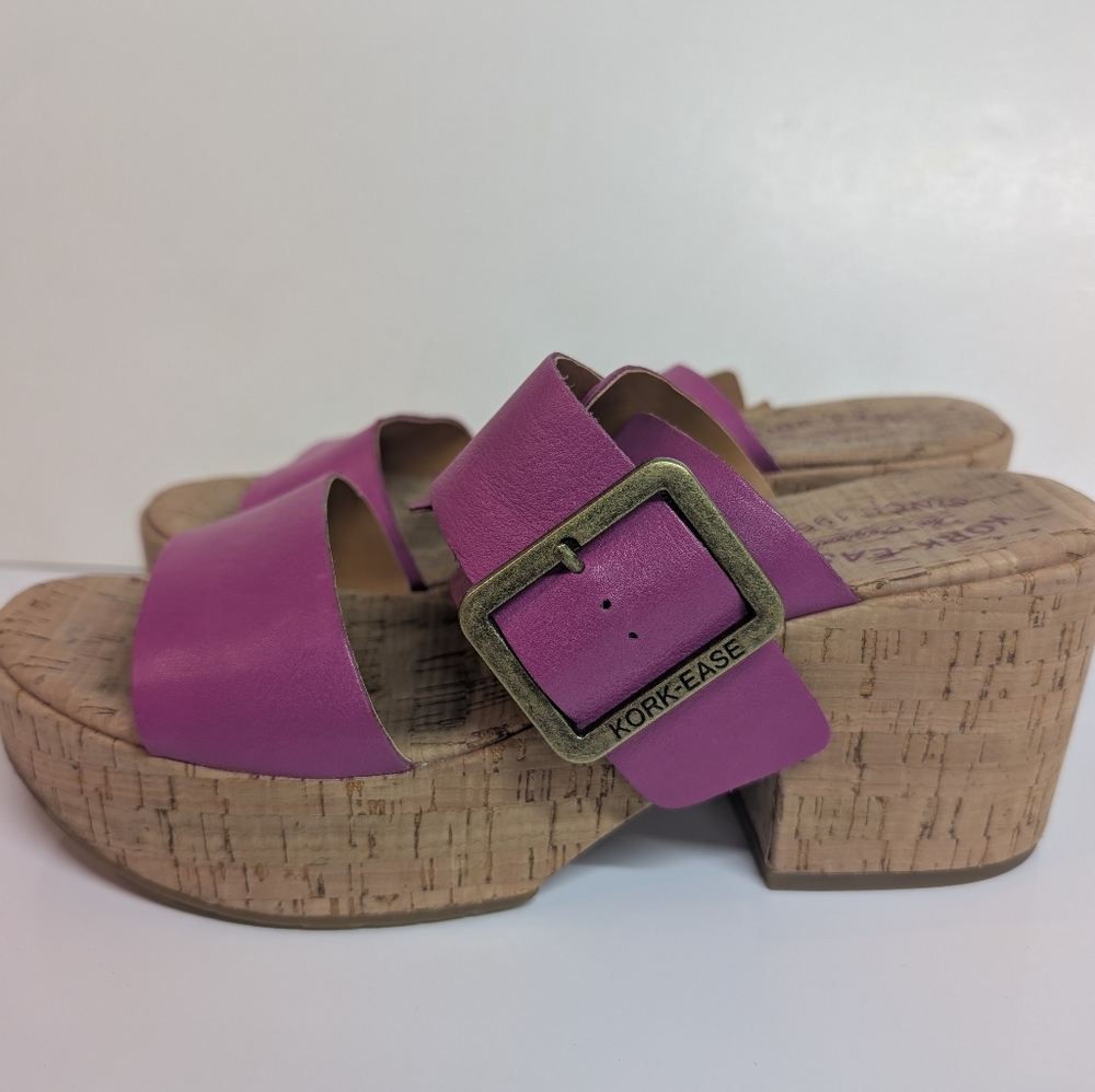 Kork-Ease Magenta Platform Sandals
